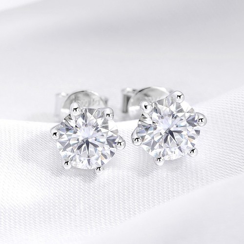 5ct earrings white gold - earrings,