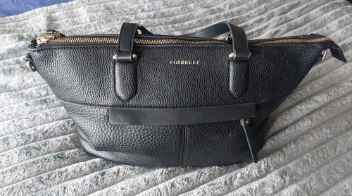 Ladies black leather fiorelli - black,