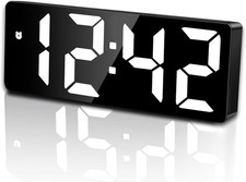 MVCUASF Alarm Clock LED Mirror Electronic Clock Bedside Digital (Y8)
