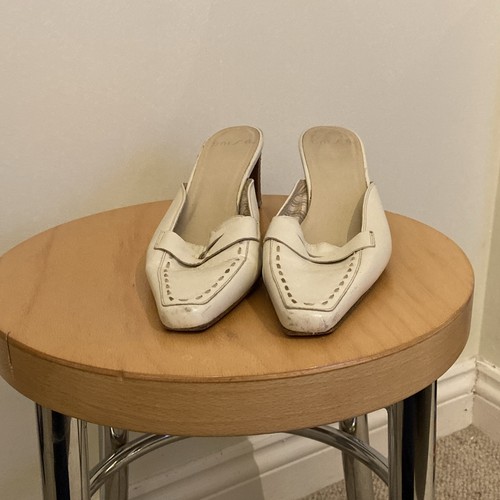 White leather shoes with - white,