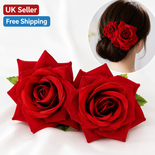 Publish rose flower hair clip