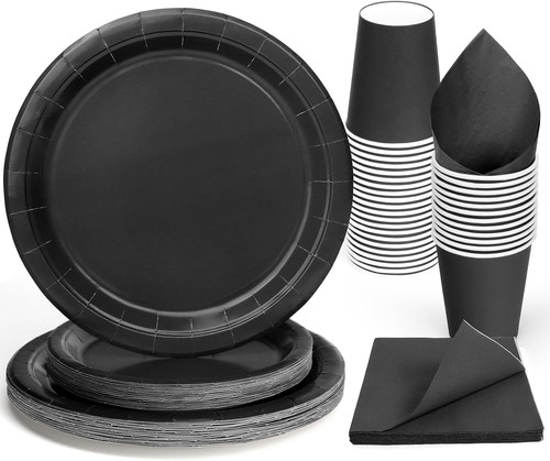 Pcs black paper - black, plates