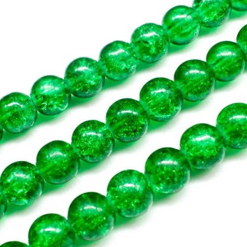 Crackle glass round - beads,