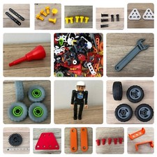 MECCANO JUNIOR Plastic Spare Parts Tools Wheels Plates Strips Bolts Nuts etc 