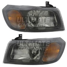Ford Transit Headlights Mk6 Van 2000-2006 Black Headlamps Drivers & Passenger