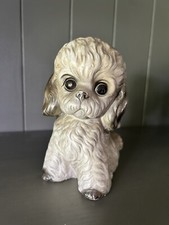 Vintage Mid-Century Italian Or Japanese Ceramic Bichon Poodle Dog Figurine
