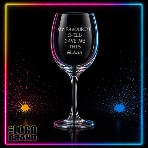 Funny etched wine glass - wine,