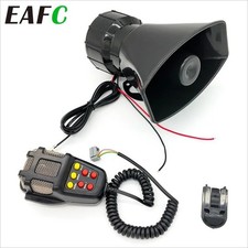 7-Sound 12V Loud Car Alarm Siren Megaphone 110DB for Emergency Vehicles