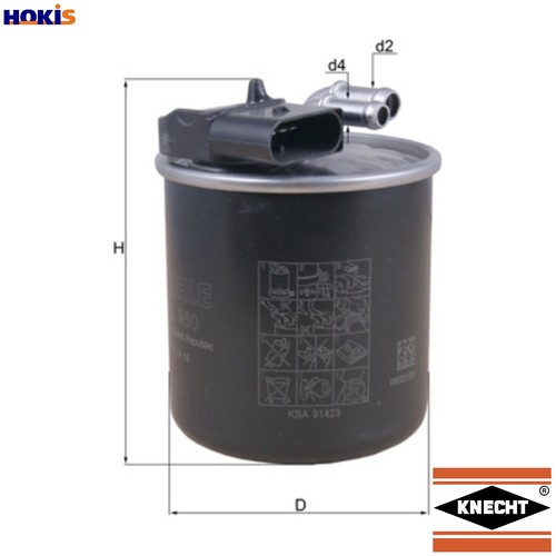 Fuel filter 950 - kl, for