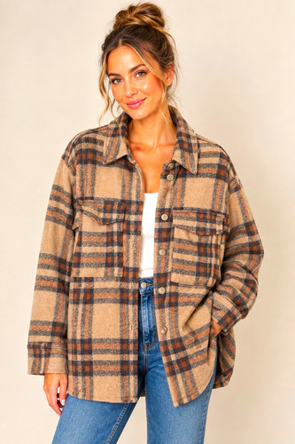 Women plaid fleece - h&m, women’s