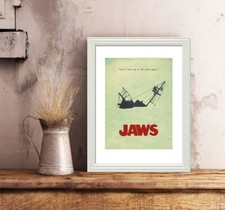 A4 JAWS 1975 ORCA SHARK EDIT FILM ART RETRO POSTER music CULTURE PRINT HOME