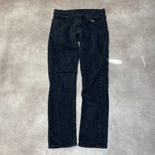 Levis 511 Jeans Mens 31” Denim USA Slim Straight Fit Pants Trousers, Black