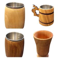 Premium Handcrafed Wooden Alcohol Shot Glasses with Metal Inserts Various Styles