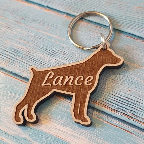 Personalised wooden doberman - personalised,