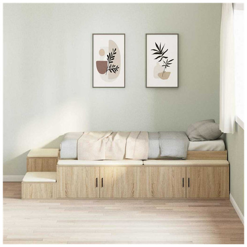 Storage bed frame sonoma oak - storage,