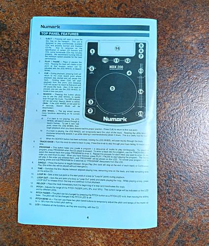 Numark ndx 200 - tabletop, dj