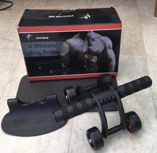 FITNIVE 4 WHEELS ABS ROLLER WITH KNEELING PAD AND BRAKE HOME GYM QUALITY 