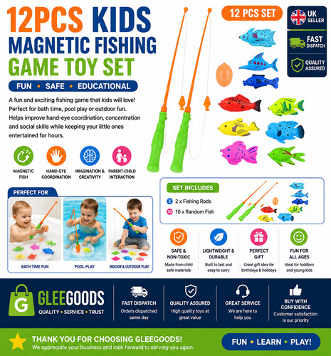 12pcs kids magnetic fishing - kids,