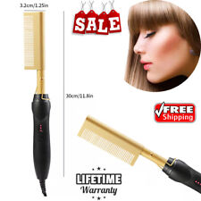 Professional Press Comb, Hot Comb Hair Hot Comb Straightener Electric Hot Comb