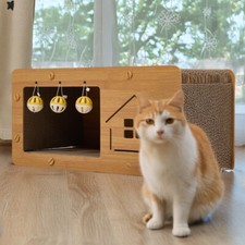 Large Cat House Scratching