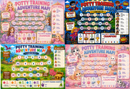 Potty training adventure chart - training,