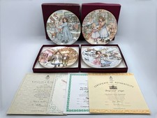 Royal  Worcester The NSPCC four Christmas Plates   1987, 1988, 1989, 1990