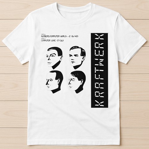Kraftwerk promo label computer - label,