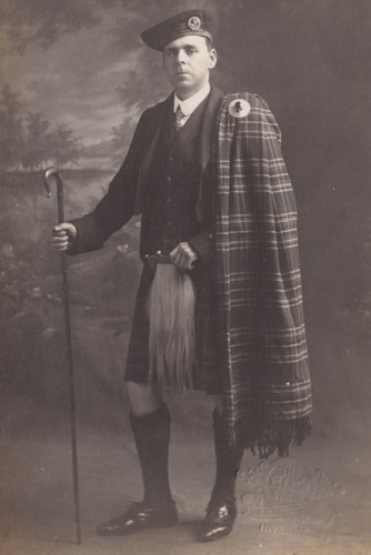 Scottish highland dress rppc - scottish,