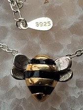S925  Bumblebee Charm Necklace