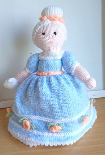 Hand knitted topsy turvy doll - knitted,