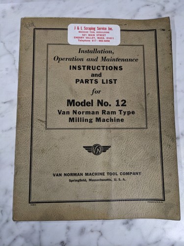 Van norman machine - norman, model