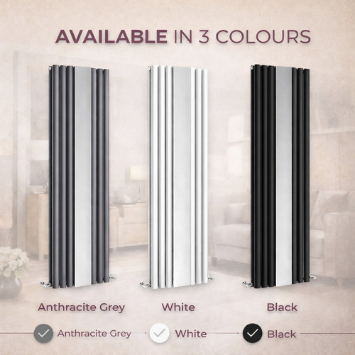 Vertical radiator with mirror - vertical,