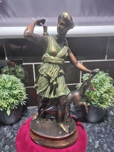 Antique bronze copper diana - antique,