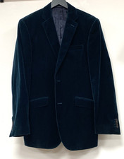 stunning green Mens Simon Carter London jacket Size 42R cotton velvet