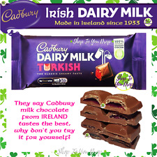 IRISH CADBURY CHOCOLATE DAIRY MILK TURKISH DELIGHT 47g Ireland Gift Present☘️?