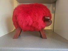SHEEP FOOTSTOOL-LUXURY GENUINE