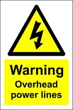  Warning overhead power lines
