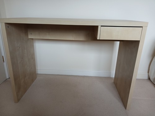 Ikea birch effect desk with - ikea,