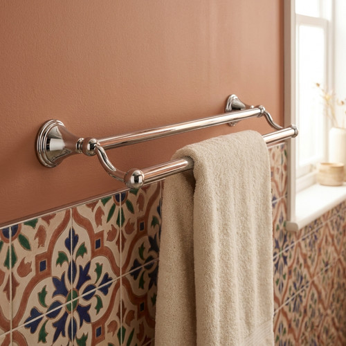 Croydex double chrome towel - chrome,