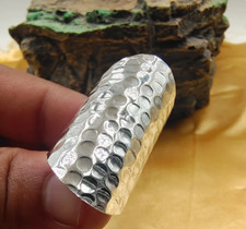 925 Sterling silver  Statement Wide Tube Full Finger Ring.