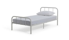 Charlie Single Metal Bed Frame - White