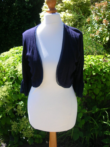 Coast navy shrug cropped