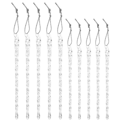 Pcs glass hanging icicles - 10,