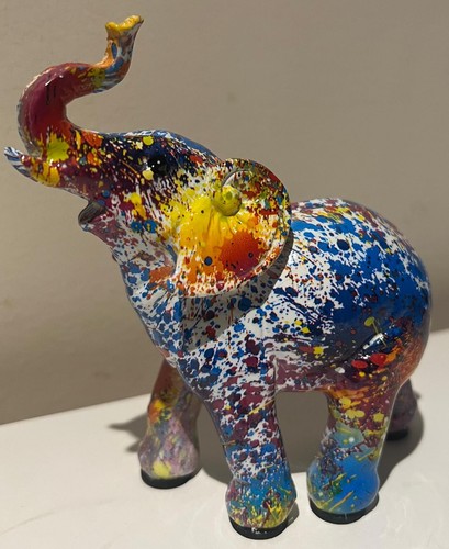 Colour splash elephant statue - colour,