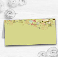 Vintage Shabby Chic Birdcage Gold Green Wedding Table Seating Name Place Cards