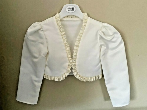 Baby girls satin bolero white - satin,