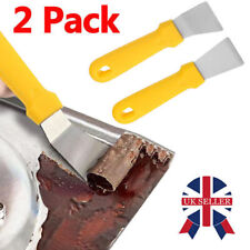 2Pcs Oven Cleaning Scraper Stainless Steel Kitchen Stoves Scraper Induction Hob