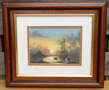 Vintage Framed Print Signed by