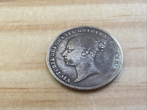 1850 silver victoria sixpence - victoria,