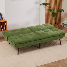 Green Chenille Foldable Futon